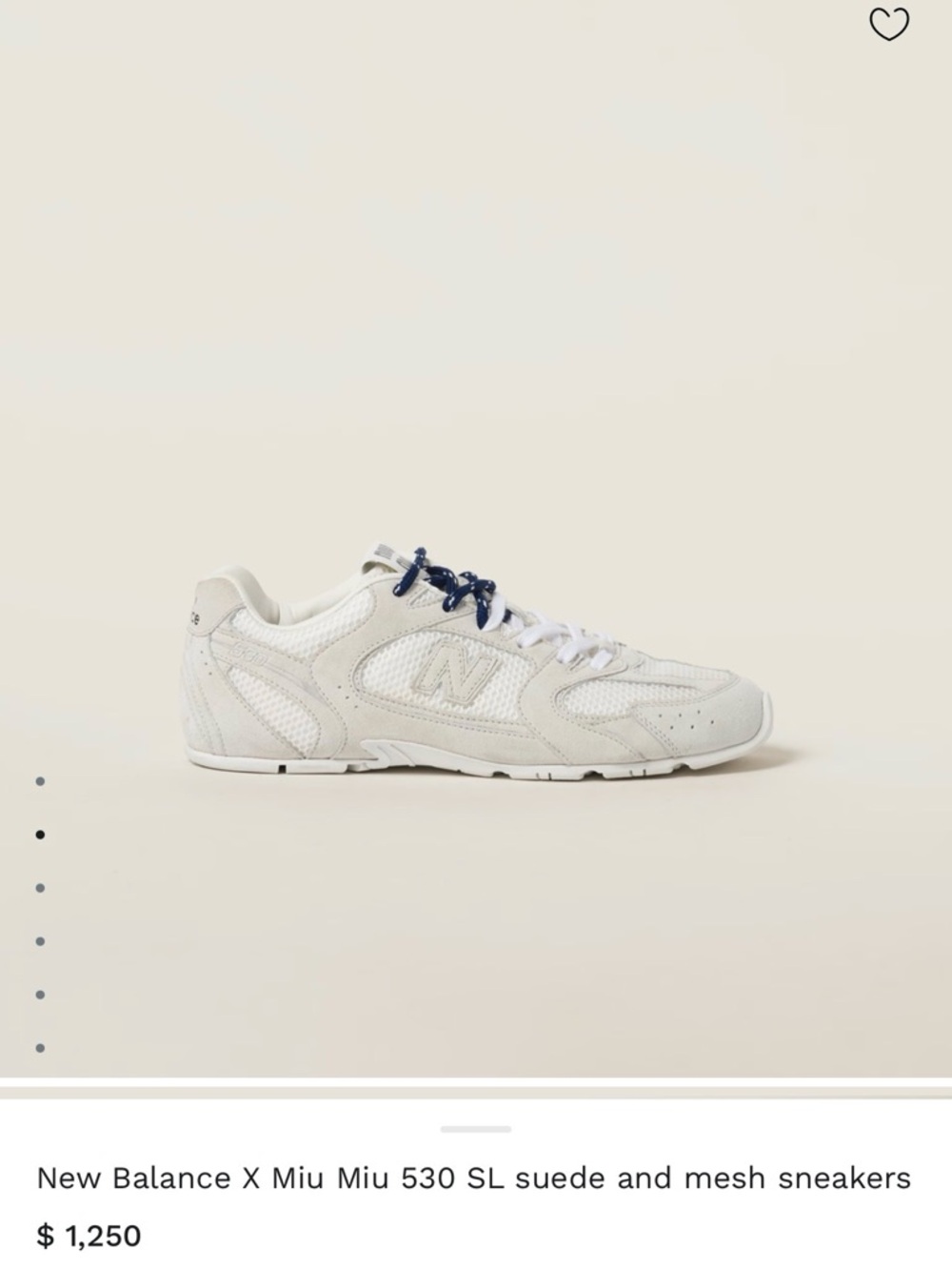 Miu Miu White and Light Gray Mesh Suede Lace-Up Sneakers 👟 size EU 42/US 12